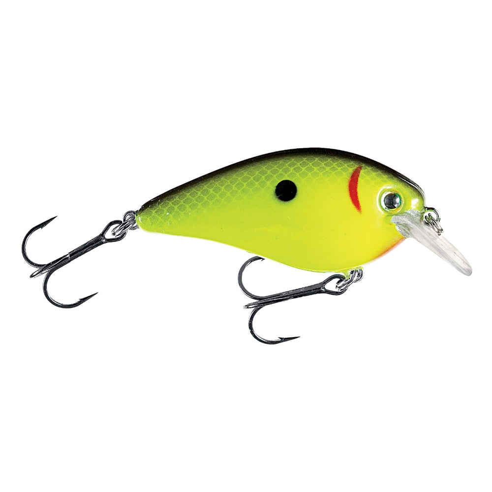 Strike King KVD Square Bill 1.0 Crankbait Black Back Chartreuse Hard Bait Lure