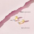 thumbnail image 4 of TheJewelryHut Designer CZ BirthStone Children Yellow Gold Earrings, 4 of 5