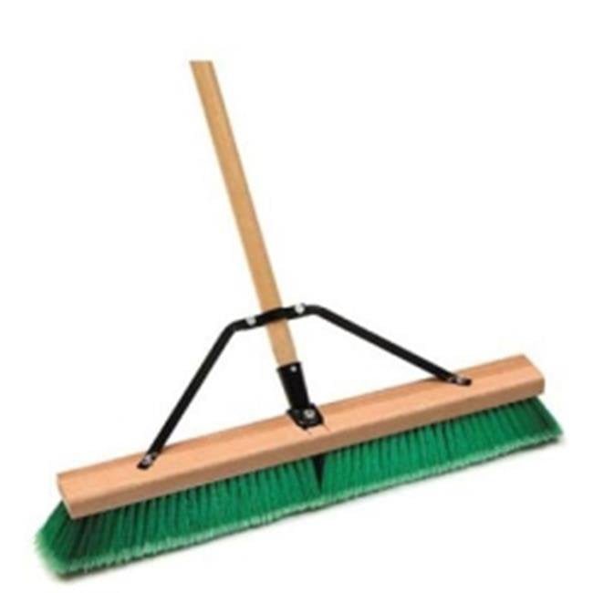 with 3" Fine Synthetic Bristles Indoor Push Broom 60" 24" Wide Wood Block 