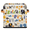 Multicolor 2, variant on CURLYOOT Funny Dinosaurs Cube Storage Bin, 11 Inch Storage Cube Fabric Bin for Shelves, Green Dino Foldable Clothes Organizer Baskets with Leather Handle for Closet Home
