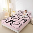 thumbnail image 4 of Feelyou Teens Baseball Sports Full Size Sheets, Kawaii Pink Bowknot Bed Sheets, 4pcs, 4 of 7