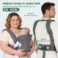 thumbnail image 6 of Baby Carrier, Caveen 4-in-1 Convertible Baby Carrier, Ergonomic Baby Carrier for Newborn to Toddler, Gray, 6 of 9