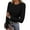 01-Black, variant on Women Summer Long Sleeve Shirts Ribbed Knit Crewneck Fitted Basic Tee Going Out Tops Casual Workout Outfits