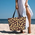 thumbnail image 3 of Wukai Cute Small Farm Birds Print Zipper Bag,large Beach Tote Bag,Waterproof Sandproof Bag,Grocery and Picnic Tote Travel Bag, 3 of 5