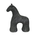 thumbnail image 5 of Decorative Figurine Horse Sculpture  Handmade Pottery Cement  Modern Casual Style  Home Office Living Room Bedroom Decor Accent  Shelf Mantel Tabletop Art Statue - 9" Black, 5 of 11