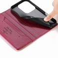 thumbnail image 3 of Funda Tipo Cartera de Cuero Sintético para XIAOMI POCO F6 Bloqueo RFID, con Ranuras para Tarjetas y Bolsillo para Efectivo, Cierre Magnético Fuerte Rojo, 3 of 4