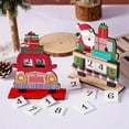 thumbnail image 3 of Navidad - Calendario de Papá Noel - Adornos de escritorio - Calendario de Navidad de madera con cuenta regresiva para la decoración festiva de la mesa del hogar, 3 of 5
