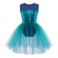 thumbnail image 2 of YONGHS Kids Girls Sequin Sparkly Leotards Ballerina Dance Mesh Tutu Dresses, 2 of 7