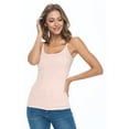 thumbnail image 2 of ACTIVE UNIFORMS Women's Camisole Cotton Stretch Undershirt with Adjustable Strap Tank Top Multi-Pack of 2 (Nude, X-Large), 2 of 6