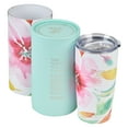 thumbnail image 3 of Heartfelt Insulated Travel Mug Shine Your Light, Pink Daisies, Stainless Steel, 3 of 5