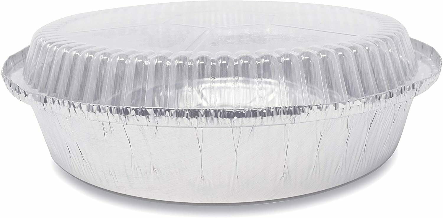 7" Round Extra-Deep Aluminum Foil Pan w/ Dome Lid Bundle Deal Disposable Boxes 