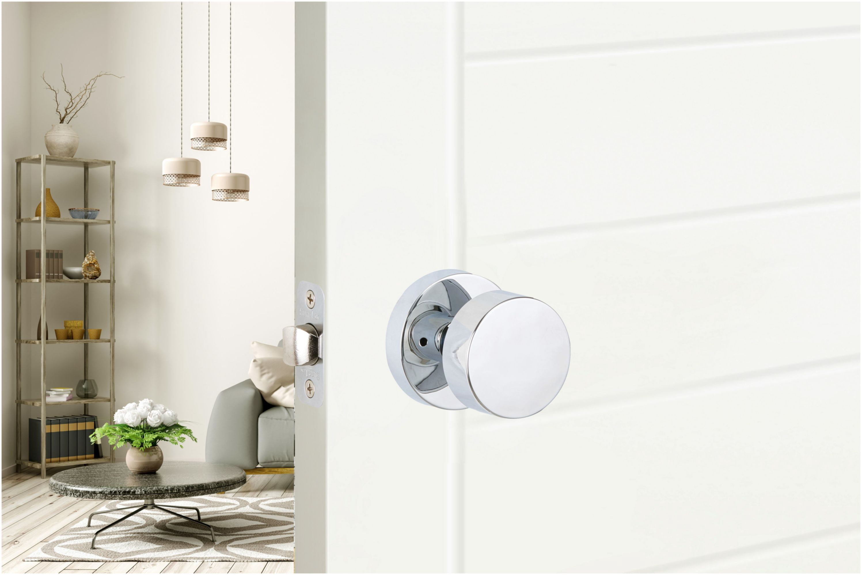 Sure-Loc ZH102-RD SB Zurich Privacy Door Knob Set - Brass