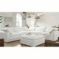 thumbnail image 2 of Diamond Sofa WILLOWOTWH Linen Fabric Willow Ottoman, White, 2 of 4