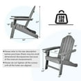 thumbnail image 4 of Costway 4PCS Patio Adirondack Chair Weather Resistant Garden Deck W/Cup Holder Grey, 4 of 7