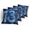 thumbnail image 5 of Ambesonne Blue Throw Pillow Cover 4 Pack, Polygon Effect Stars, 20", Dark Blue Pale Blue, 5 of 7