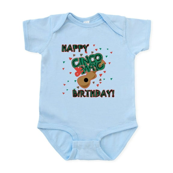 CafePress - Happy Cinco De Mayo Birthday Infant Bodysuit - Baby Light Bodysuit, Size Newborn - 24 Months