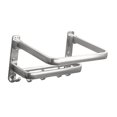 thumbnail image 1 of Toallero de baño plegable, soporte para toallas de baño montado en la pared, toallero 2 capas 4 ganchos, 1 of 9