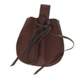 thumbnail image 2 of Runquan Portable Dice Bag Tray Drawstring Belt Pouch for Role Playing brown, 2 of 7