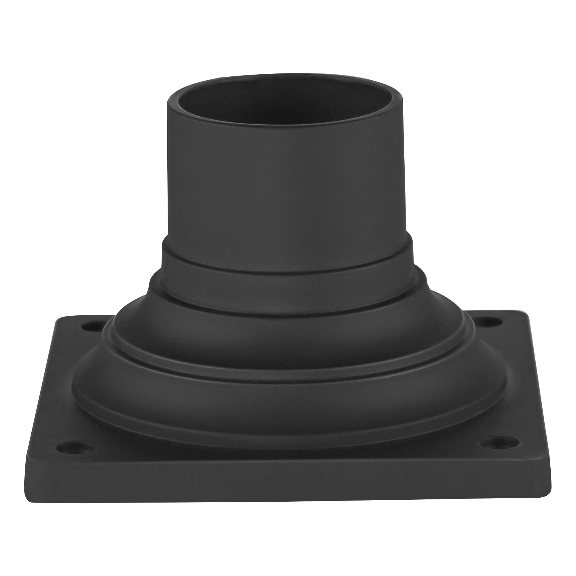 Possini Euro Design Jericho 22" High Modern Outdoor Post Light Fixture Pole Porch with Pier Mount Adapter Black Metal Glass Shade