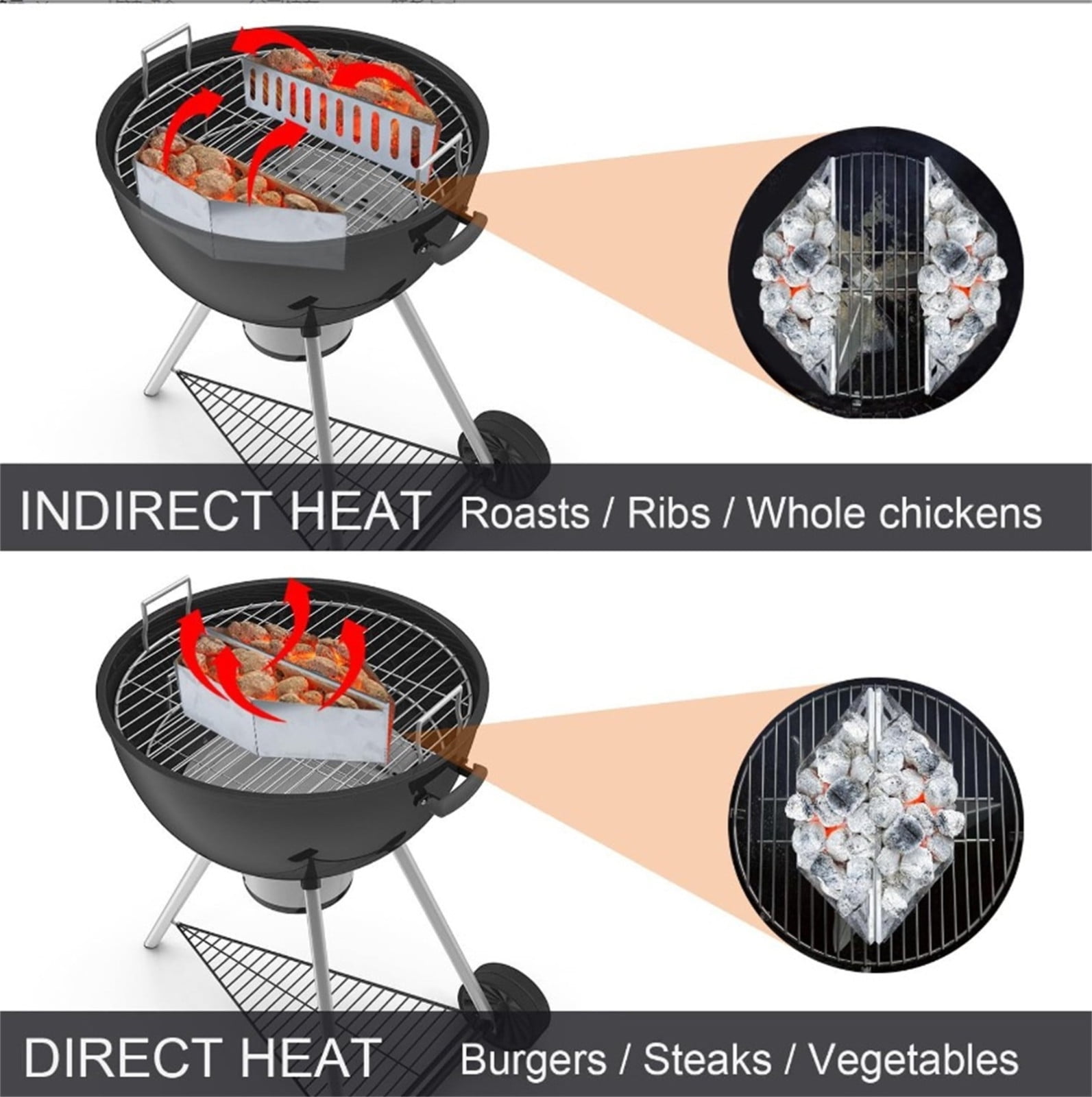 BBQ Large Charcoal Baskets Charcoal Grills Charcoal Briquette Fuels BBQ Charcoal Grills Tool Accessories