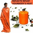 thumbnail image 6 of 2 Pack Emergency Sleeping Bag, Mylar Emergency Blanket, Waterproof Lightweight Survival Shelter Blanket, Portable Survival Thermal Bivy Sack for Outdoor Camping Hiking Adventure, 6 of 6