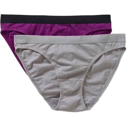 Fruit of the Loom Ladies' Cotton Stretch Low Rise Bikinis, 2 pack