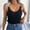 Black tank tops for women, variant on Wycnly Tank Tops for Women Sexy Slim Fit Knitted Hollowed Metal Strap Vest Summer Solid Round Neck Sleeveless Shirts Fashion Blouses White l