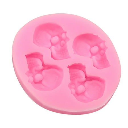 

lulshou Kitchen Gadgets 4 Skull Silicone Cake Turning Sugar DIY Decorative Chocolate Liquid