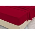 thumbnail image 3 of Twin Size Bamboo Derived Rayon Bed Sheet Set - Softer than Cotton Sheets Twin Size - Wrinkle Free - 16" Deep Pockets - 3 Piece - 1 Fitted Sheet, 1 Flat, 1 Pillowcases Twin Red, 3 of 5