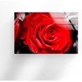thumbnail image 2 of HelloGlass Red Rose Wall Art Tempered Glass Wall Art Flower Modern Decor Glass Printing Wall Art Tempered Glass Panel Floral Wall Art Nature Landscape Wall Art 24x16inch, 2 of 9