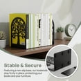 thumbnail image 3 of Unique Bargains Expandable Non-Skid Geometric Bookends With Compartments 2 Pcs Style B, 3 of 5