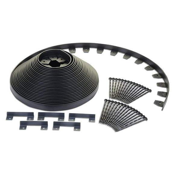 Dimex EasyFlex Bordure de Jardin en Plastique 100 Pieds Sans Creuser, Noir