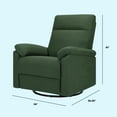 thumbnail image 4 of daVinci Suzy Electronic Swivel Recliner, Pine Green, 4 of 5