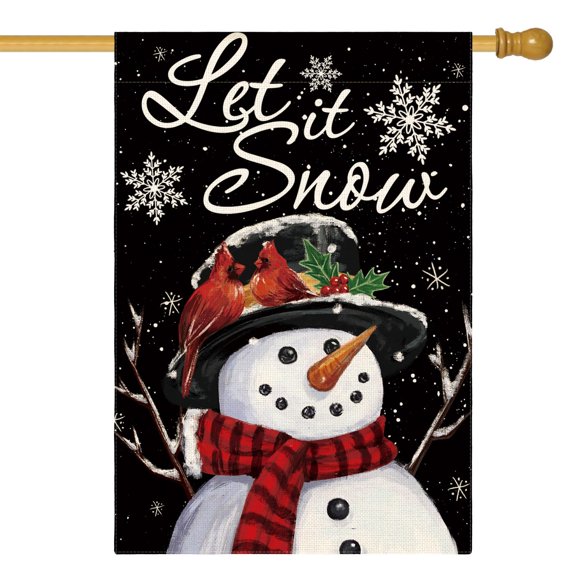 Banner AVOIN colorlife Let It Snow, 71 x 102 cm, doble cara