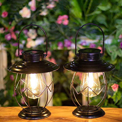 1pc Solar LED Hanging Lantern Light Waterproof Outdoor Garden Yard Lamp Decor US 
