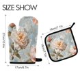 thumbnail image 2 of Yayeee Oven Mitts and Pot Holder Set of 2 Heat Resistant Kitchen Gloves Baking Hot Pad, Whimsical Rose, 2 of 5