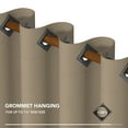 thumbnail image 3 of Deconovo Solid Blackout Curtains Pack of 2, Grommet Traditional Design, 52" x 45", Khaki, 3 of 7