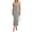 Gray, variant on Women's Sexy Backless Satin Maxi Dress V-Neck Side Cutout High Split Graduation Dress