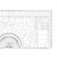 thumbnail image 3 of UNTERING Drawing Ruler Geometric Ruler Military Protractors Drawing Template Measuring Tool Plastic Measuring Draft Ruler with Small Ruler, 3 of 7