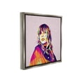 thumbnail image 4 of Stupell Industries Geometric Pattern Taylor Abstract Painting Gray Floater Framed Canvas Art Print Wall Art, 18 x 18, 4 of 10