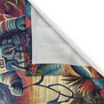 thumbnail image 3 of Ambesonne Outer Space Kitchen Curtains, Surreal Astronaut Moon, 55"x36", Multicolor Teal Red, 3 of 3