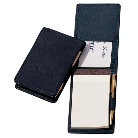 Royce Leather Black Genuine Leather Executive Note Jotter Organizer NEW