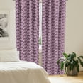 thumbnail image 2 of Ambesonne Spring Window Curtains, Lilac Toned Flowers Leaves, Each 28" W x 84" L, Mauve Taupe Black and White, 2 of 4