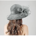 thumbnail image 4 of Organza Fascinator Hat for Women - Derby Cocktail Tea Party Sun Hat Wedding Bridal Flower Church Hat, 4 of 5