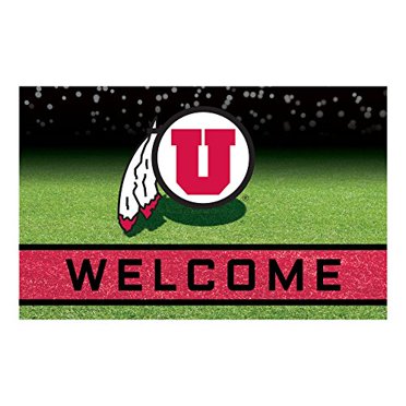 FANMATS 21259 Paillasson en Caoutchouc Couleur Miettes Université de l'Utah, 1 Pack, Taille Unique