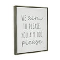 thumbnail image 3 of Stupell Aim To Please Funny Bathroom Phrase Typography Painting Gray Floater Framed Art Print Wall Art, 3 of 6