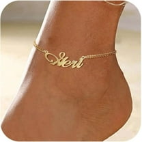Custom Name Anklets For Women - 18K Gold Plated Summer Waterproof Anklet With Name Dainty Personalized Anklets Beach Jewelry Gift For Daughter Girlfriend Wife[o5719]