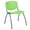 Green, variant on Emma + Oliver Home and Office Orange Plastic Stack Chair with Perforated Back - Guest Chair