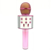 AMZER Metal High Sound Quality Handheld KTV Karaoke Recording Bluetooth Wireless Microphone, for Notebook, PC, Speaker, Headphone, iPad, iPhone, Galaxy, Huawei, Xiaomi and Other Smart Phones(Pink)