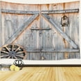 thumbnail image 2 of Rustic Barn Door Tapestry, Wood Panels Wall and Floor Texture Tapestry Wall Hanging, Polyester Fabric Wall Tapestry for Home Living Room Bedroom Dorm Decor 60W X 40L Inches, 2 of 3